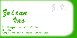 zoltan vas business card